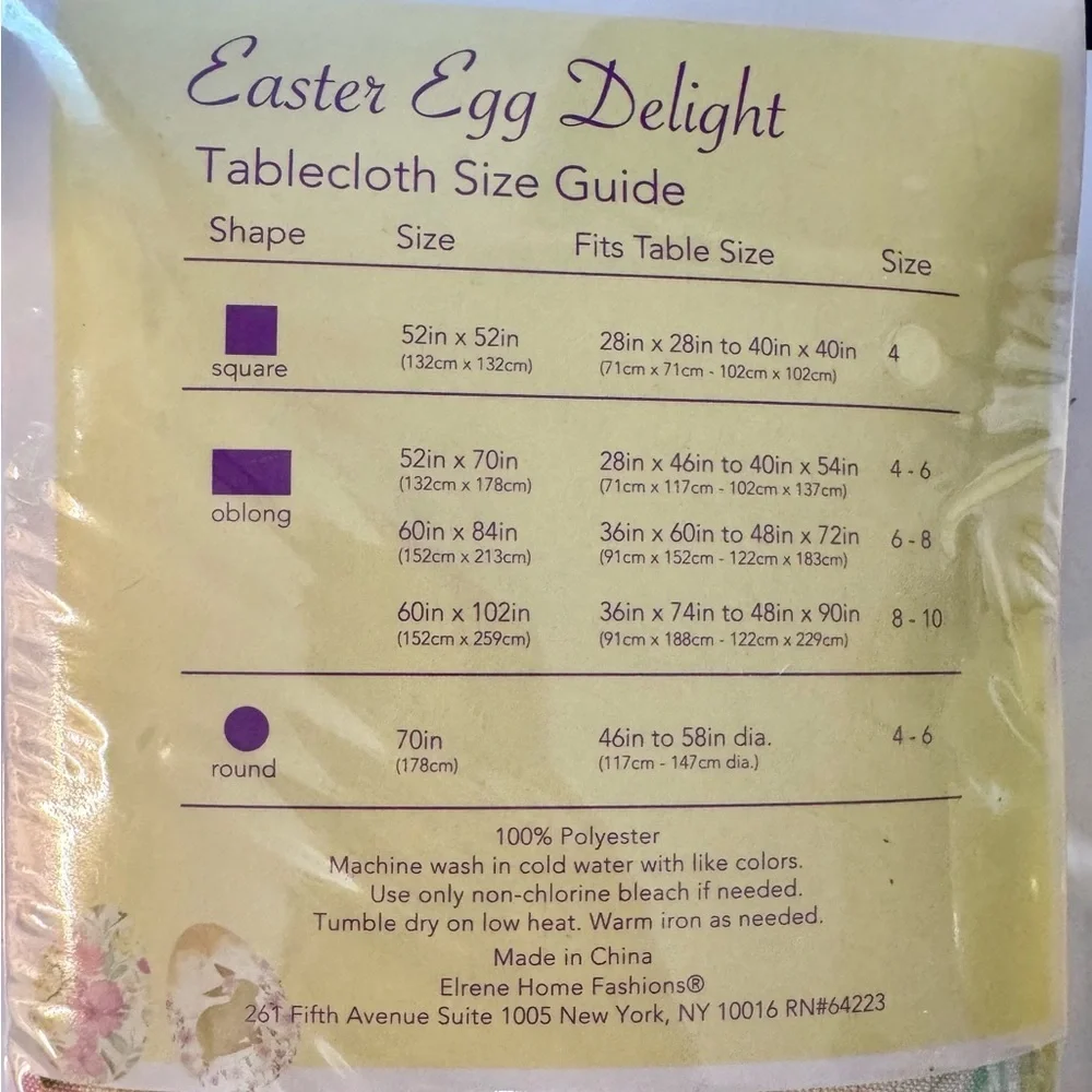 ELRENE HOME FASHIONS Happy Easter 60x144 oblong